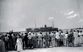 Inauguration du nouveau port le 8 février 1951.KEYSTONE FRANCE